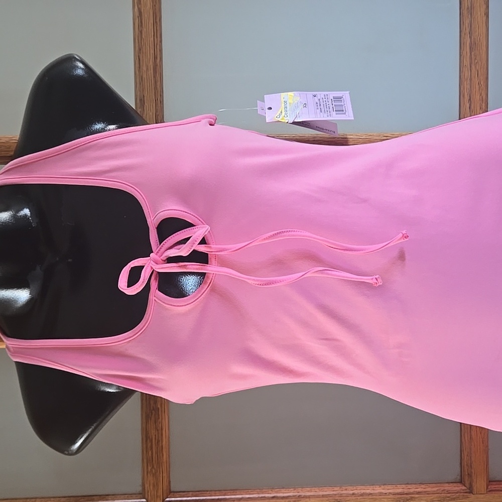 Wild Fable ButterBliss Sleeveless Keyhole Dress Sundress size M  Pink NEW - Picture 3 of 14